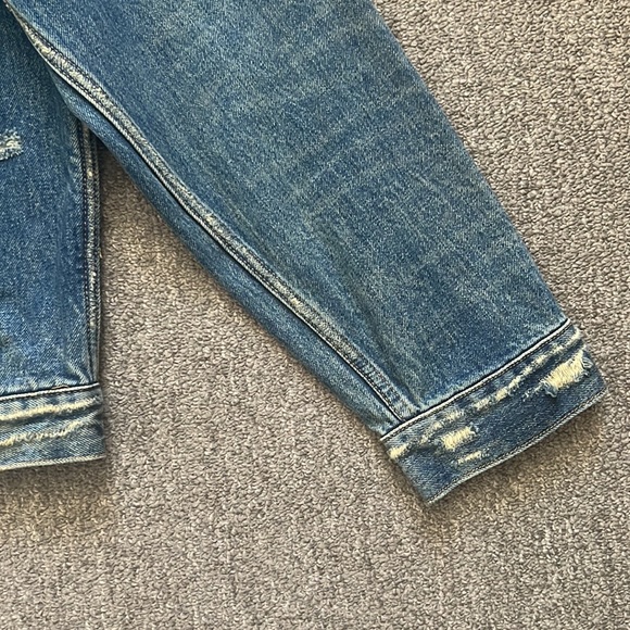 NWOT GAP 1969 Mens Denim Jacket Distressed Indigo Size XL - Picture 8 of 15
